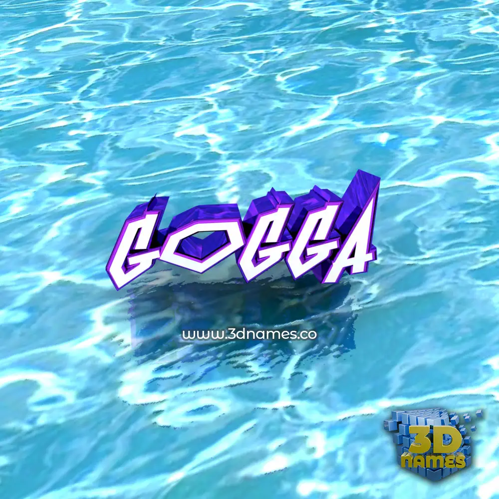 gogga in Water style - 3D name wallpaper