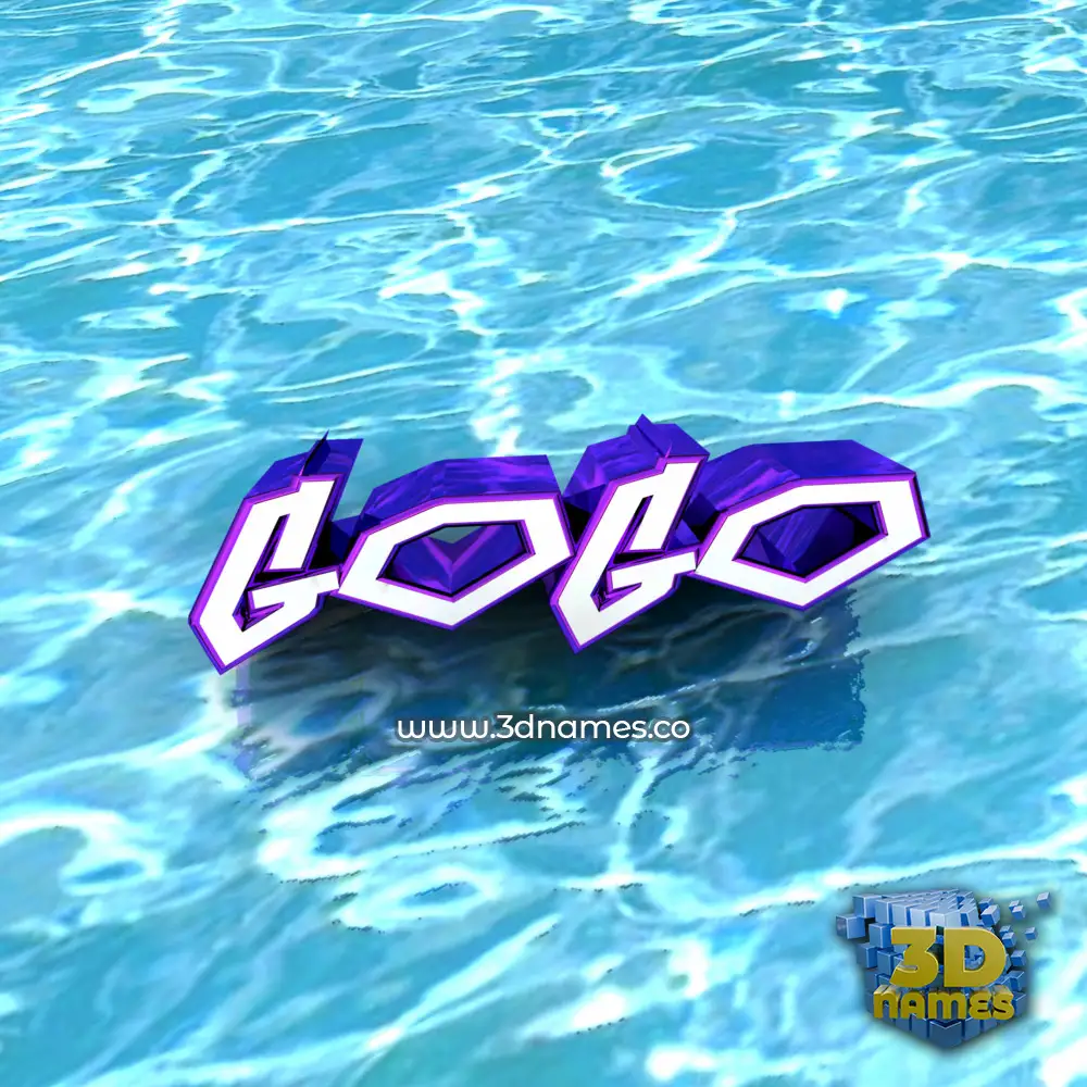 gogo in Water style - 3D name wallpaper