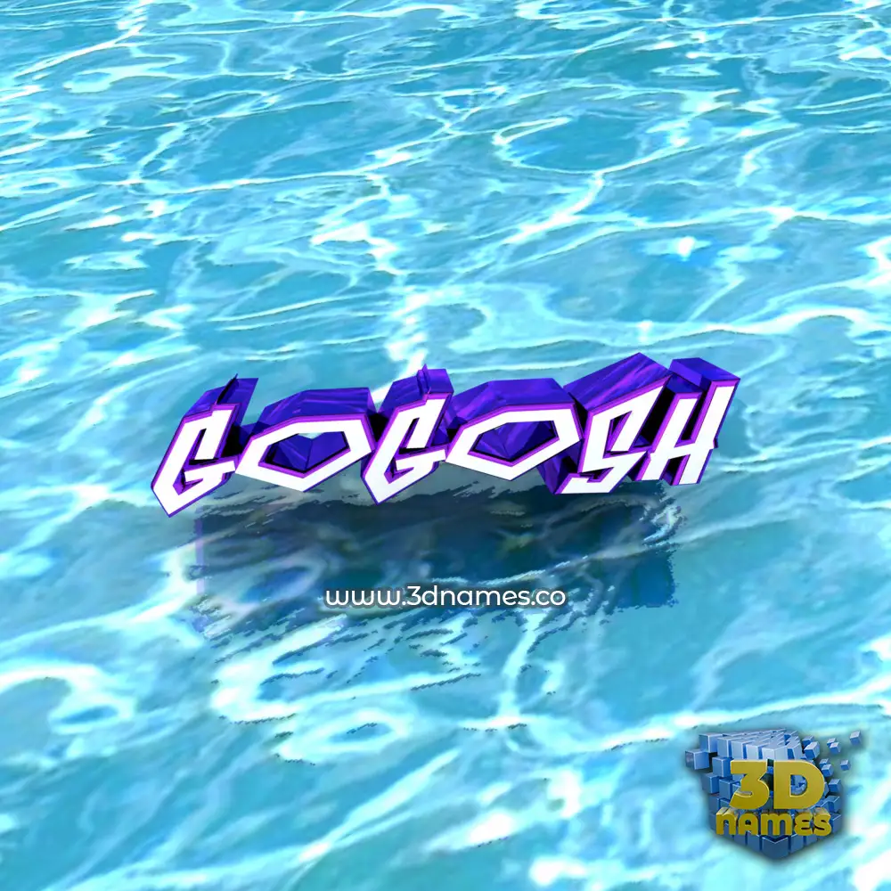 gogosh in Water style - 3D name wallpaper