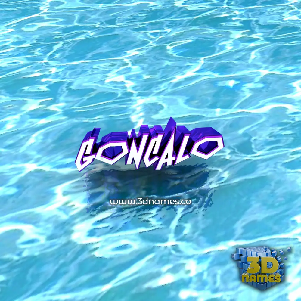 goncalo in Water style - 3D name wallpaper