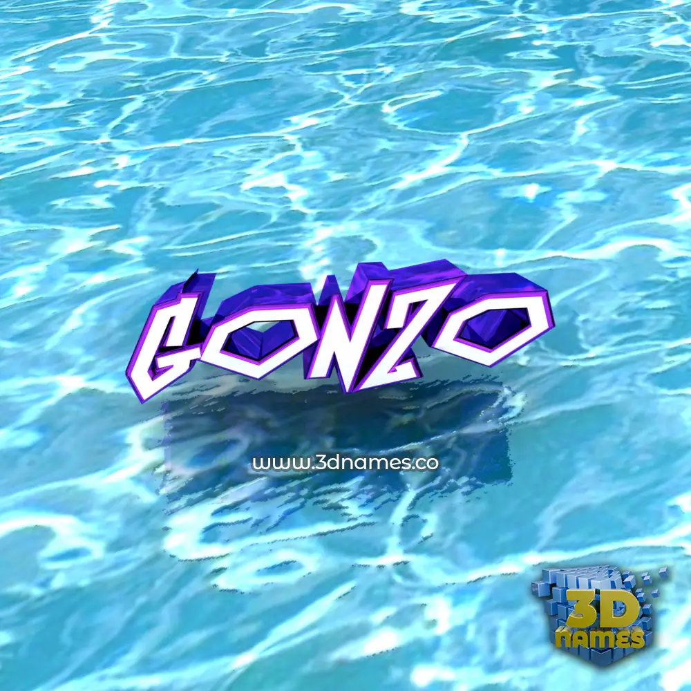 gonzo in Water style - 3D name wallpaper