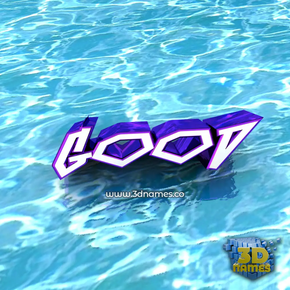 good in Water style - 3D name wallpaper