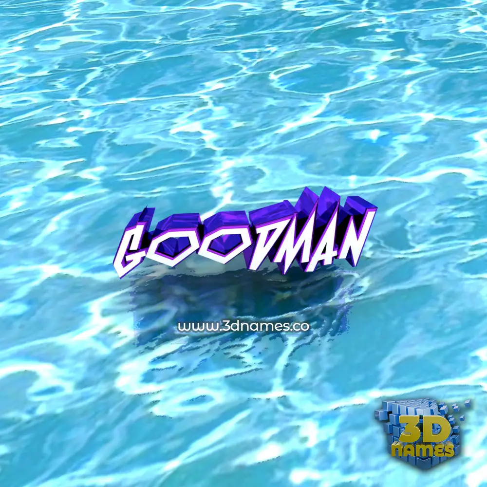goodman in Water style - 3D name wallpaper
