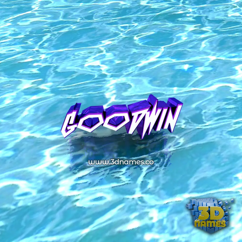 goodwin in Water style - 3D name wallpaper