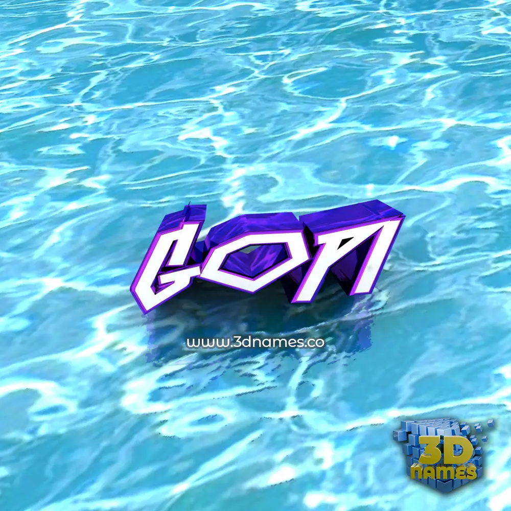 gopi in Water style - 3D name wallpaper