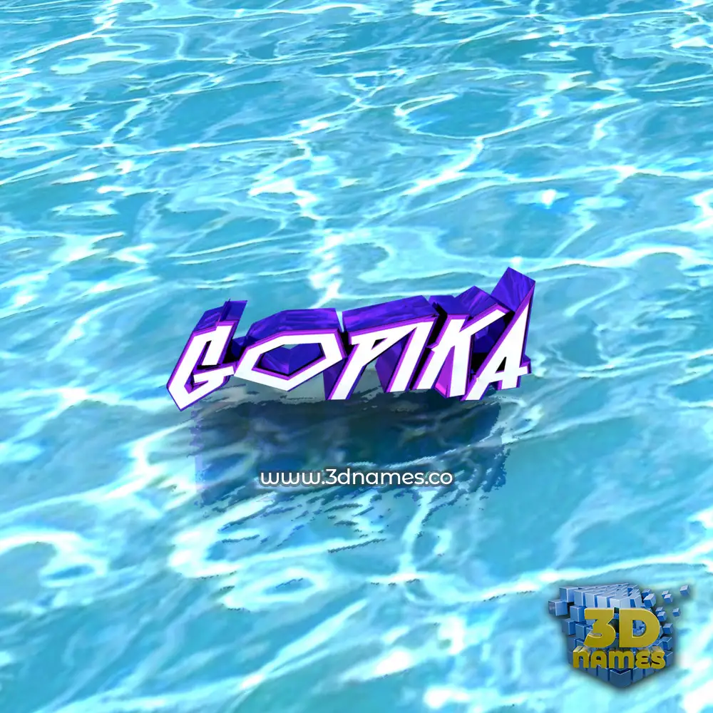 gopika in Water style - 3D name wallpaper