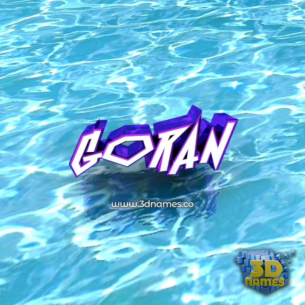 goran in Water style - 3D name wallpaper