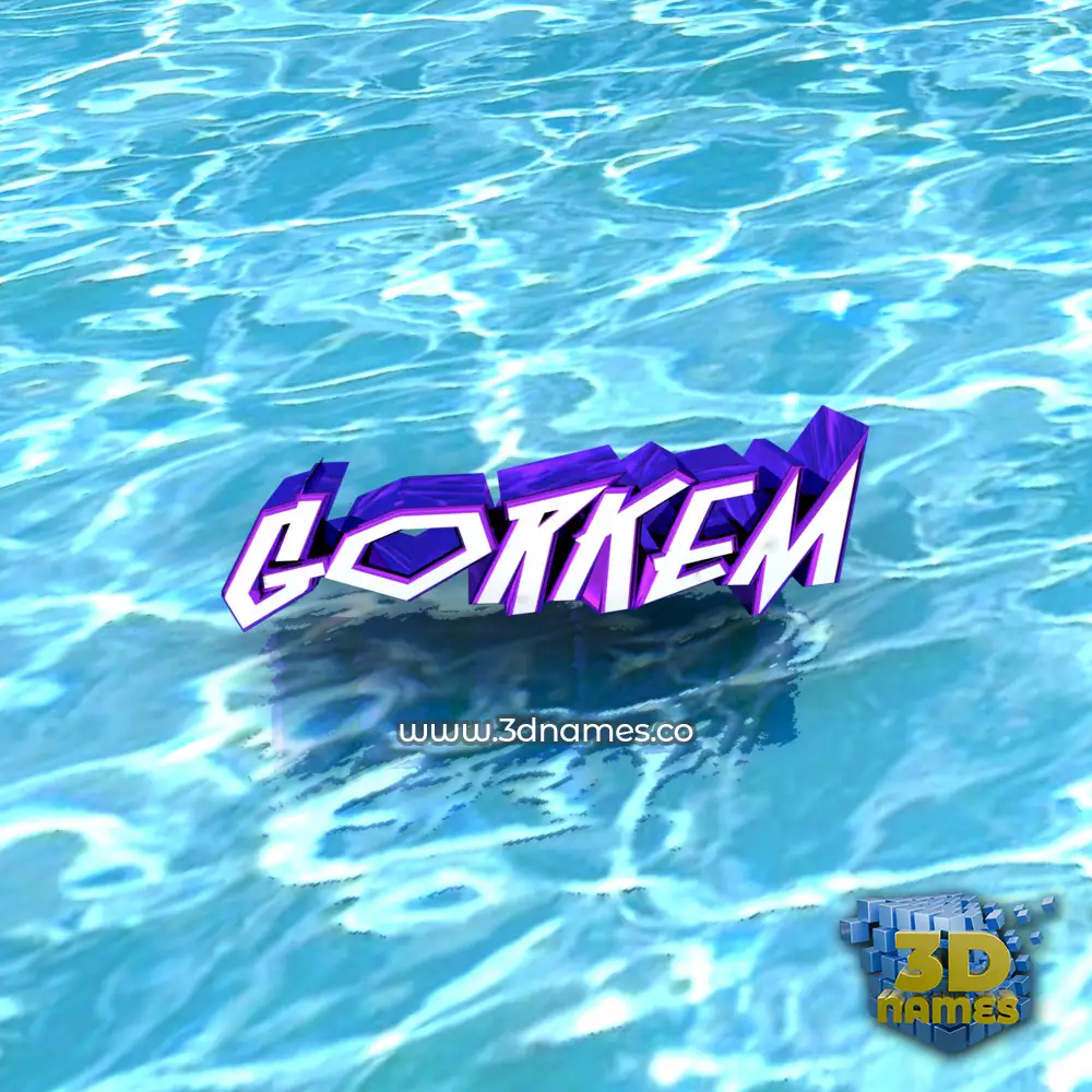 gorkem in Water style - 3D name wallpaper