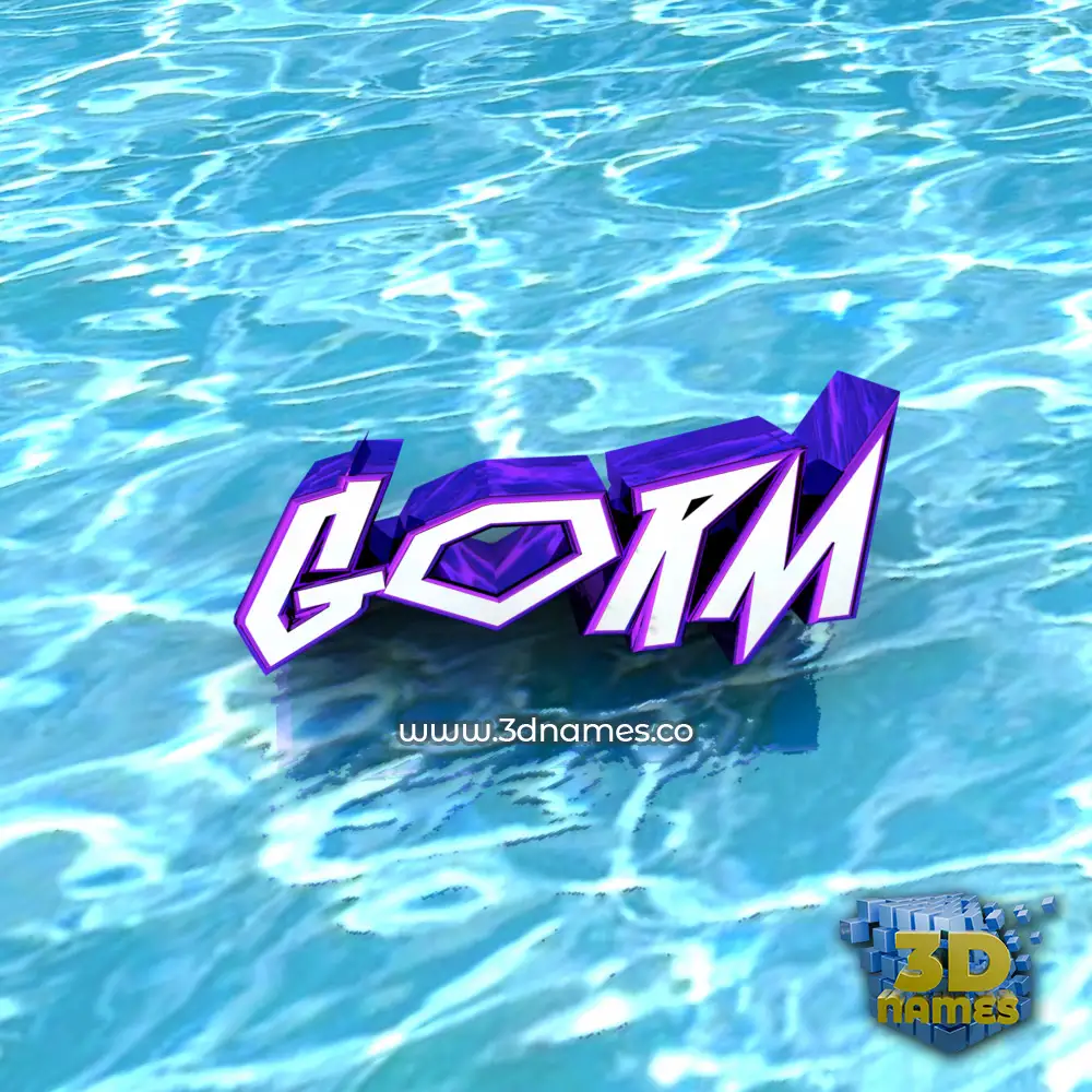 gorm in Water style - 3D name wallpaper