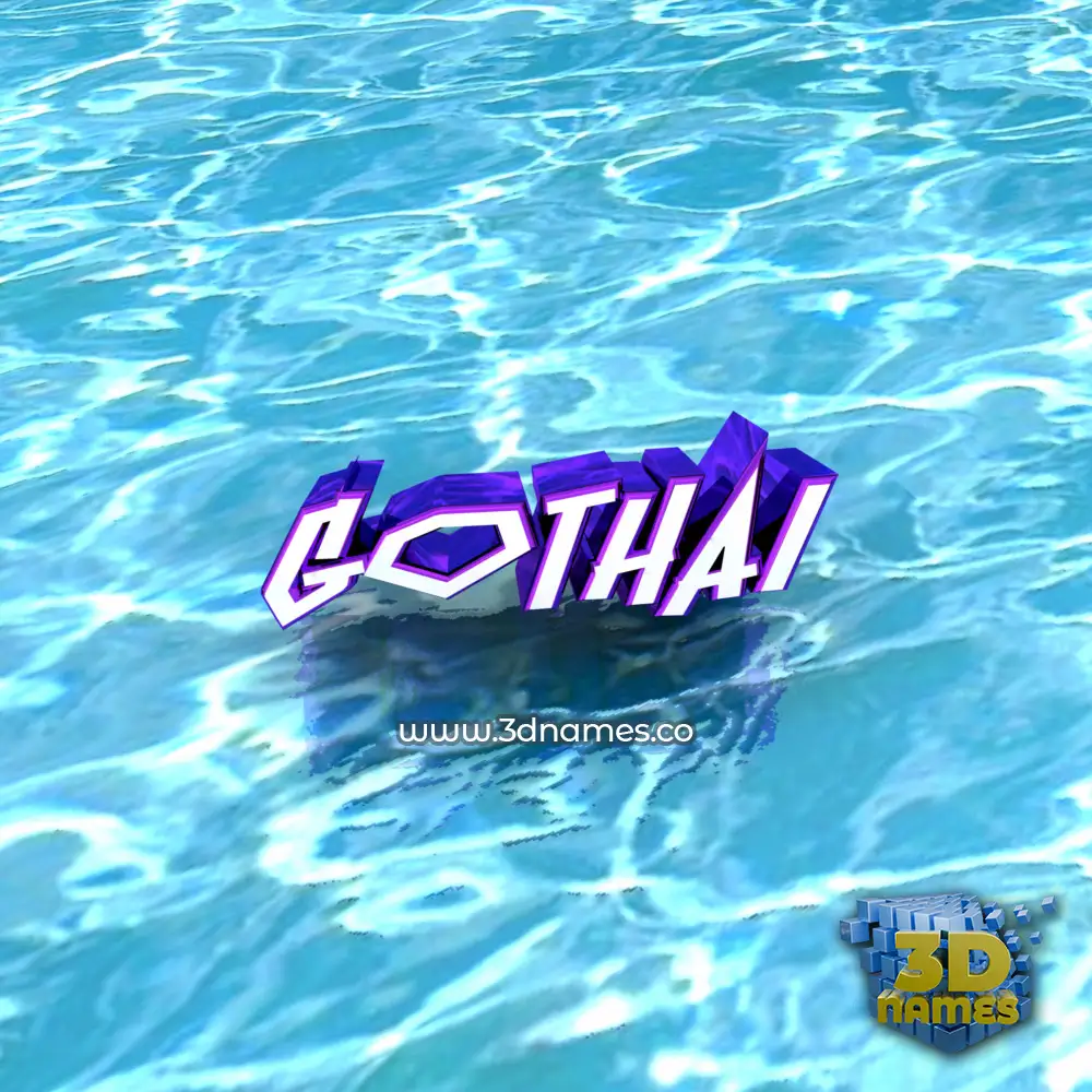 gothai in Water style - 3D name wallpaper