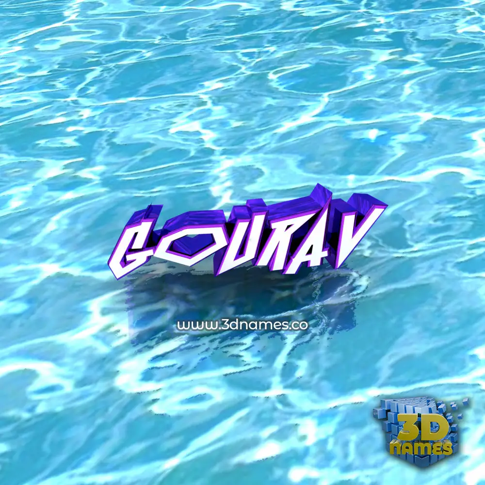gourav in Water style - 3D name wallpaper