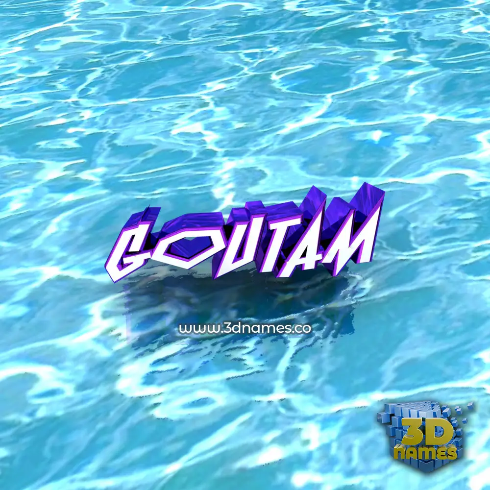 goutam in Water style - 3D name wallpaper