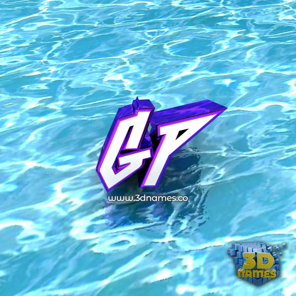 gp in Water style - 3D name wallpaper