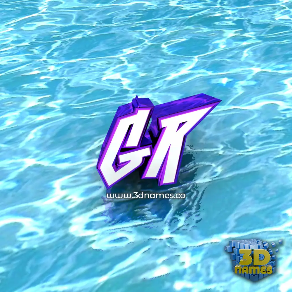 gr in Water style - 3D name wallpaper