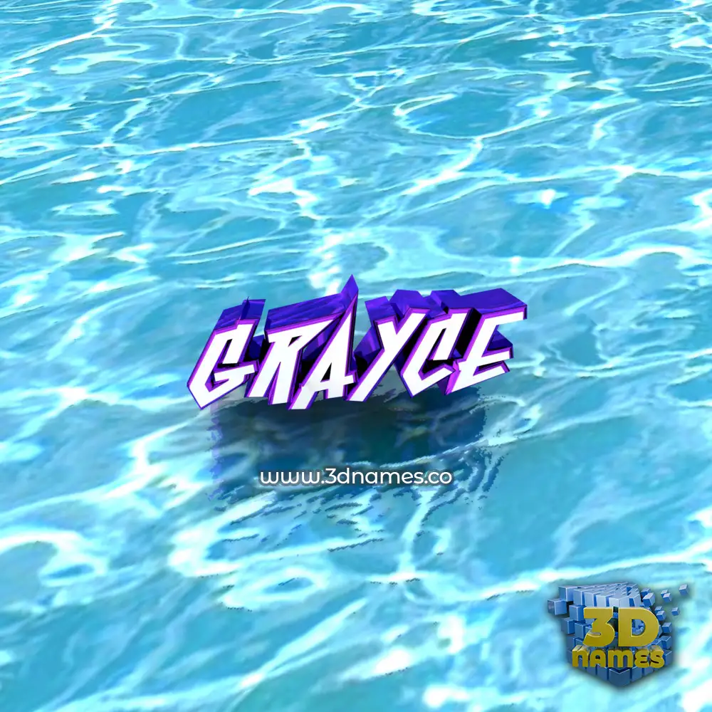 grayce in Water style - 3D name wallpaper