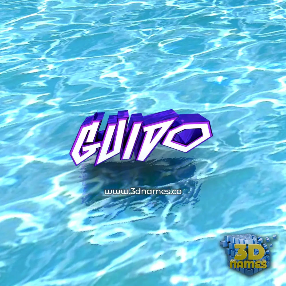 guido in Water style - 3D name wallpaper