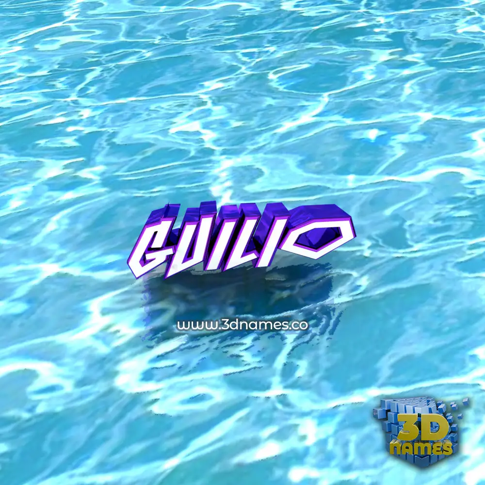 guilio in Water style - 3D name wallpaper
