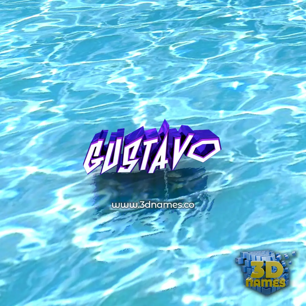 gustavo in Water style - 3D name wallpaper