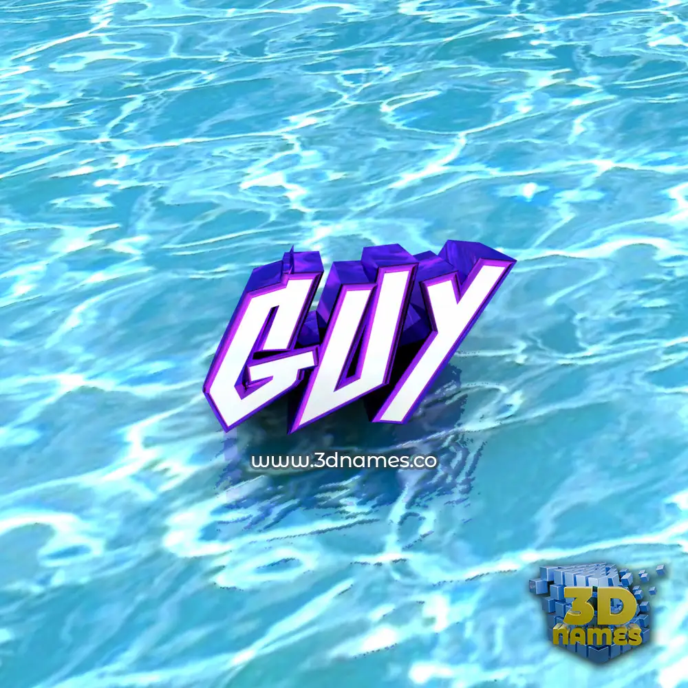 guy in Water style - 3D name wallpaper