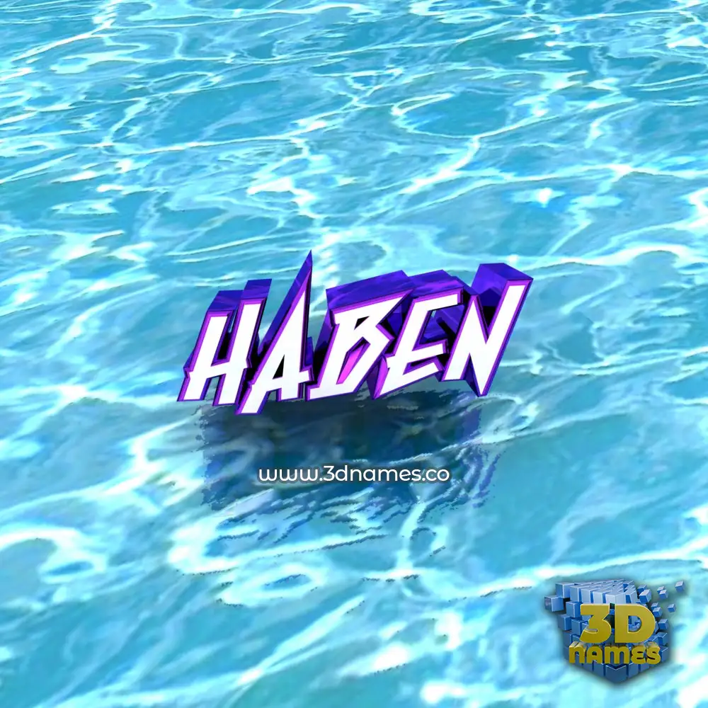 haben in Water style - 3D name wallpaper