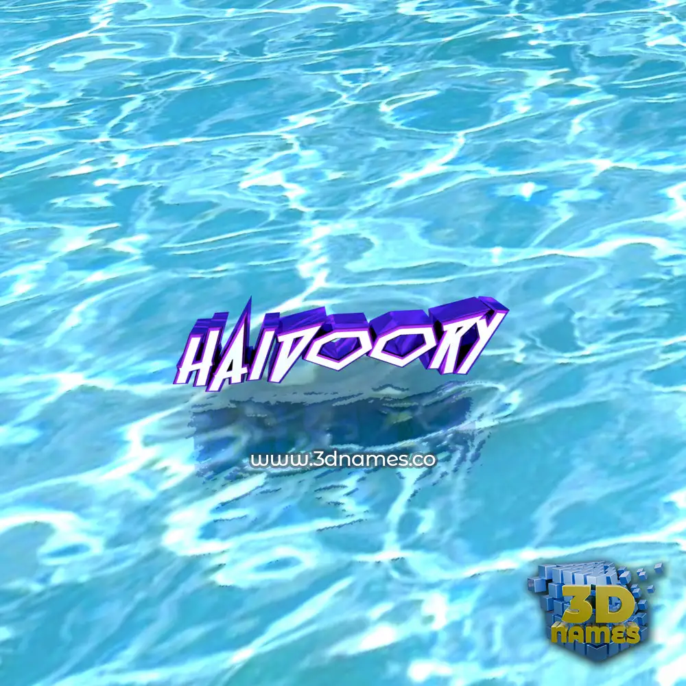 haidoory in Water style - 3D name wallpaper