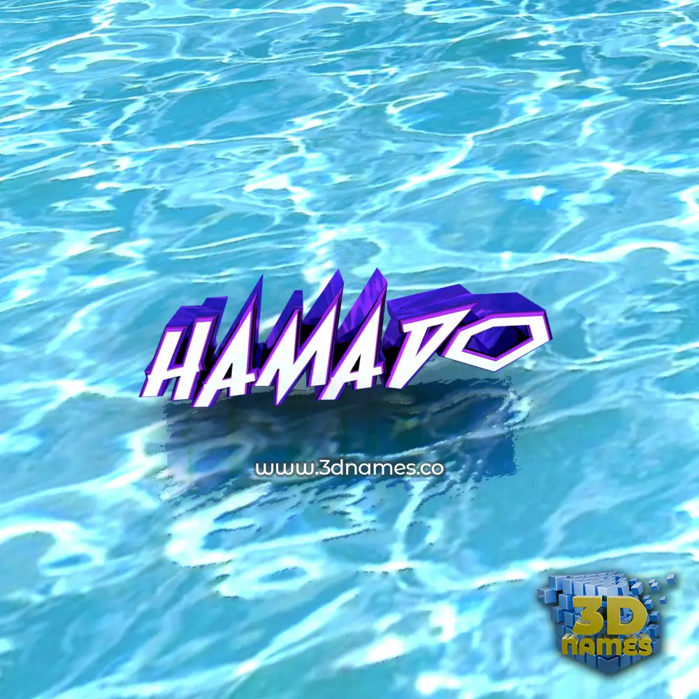 hamado in Water style - 3D name wallpaper