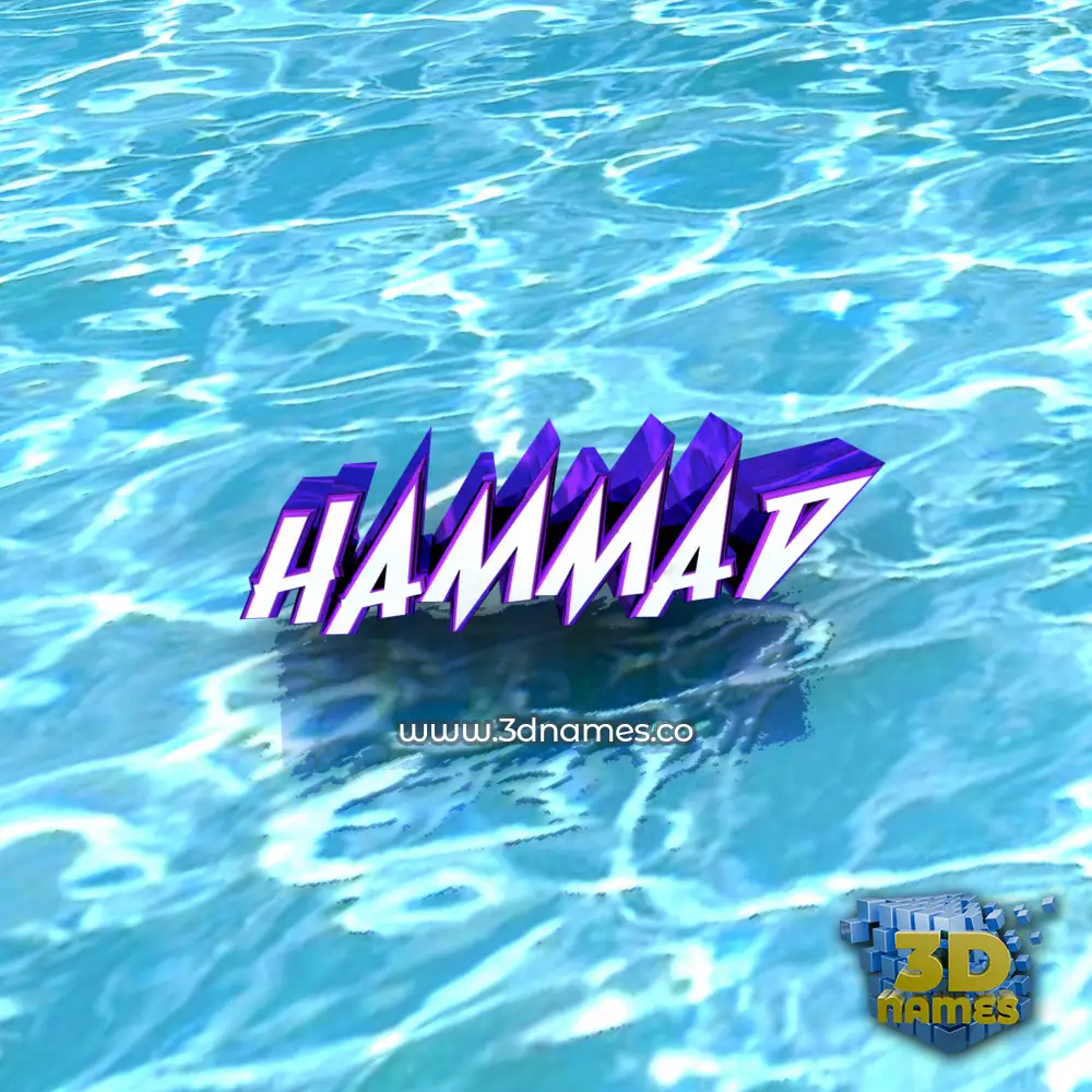 hammad in Water style - 3D name wallpaper