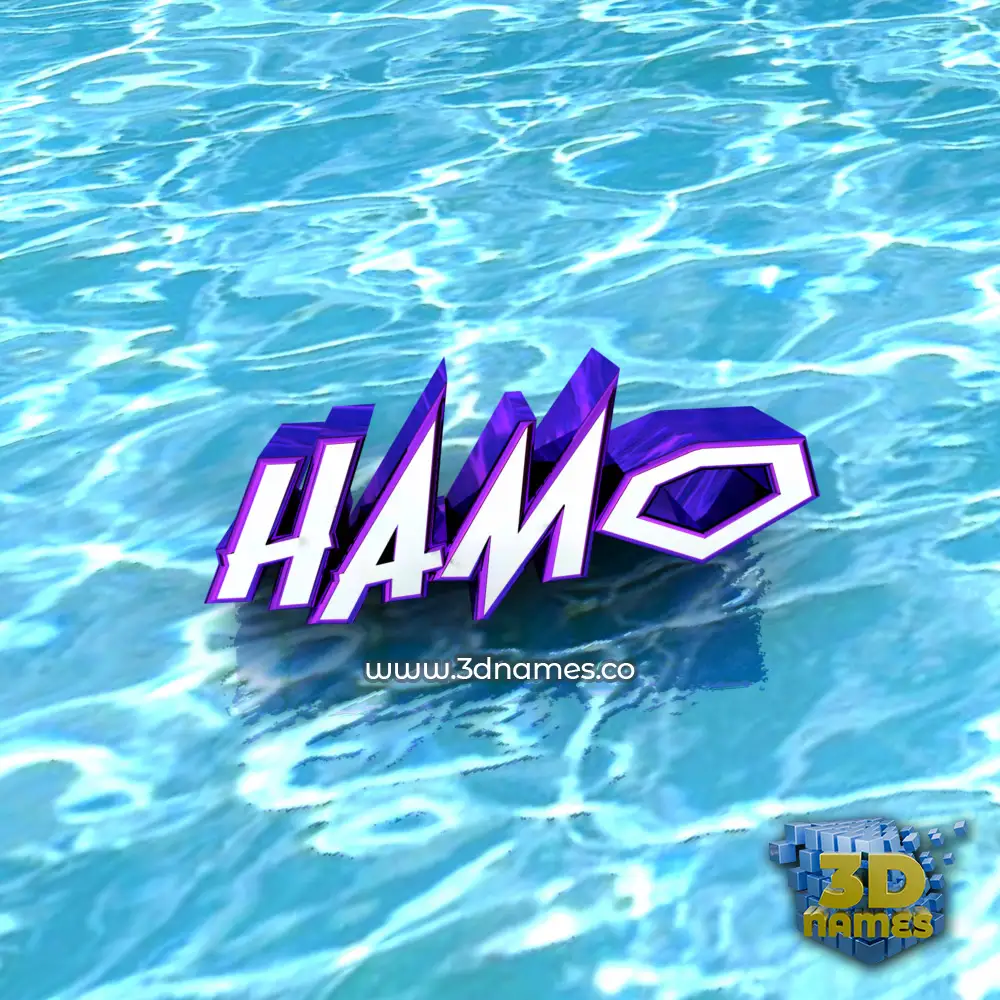 hamo in Water style - 3D name wallpaper