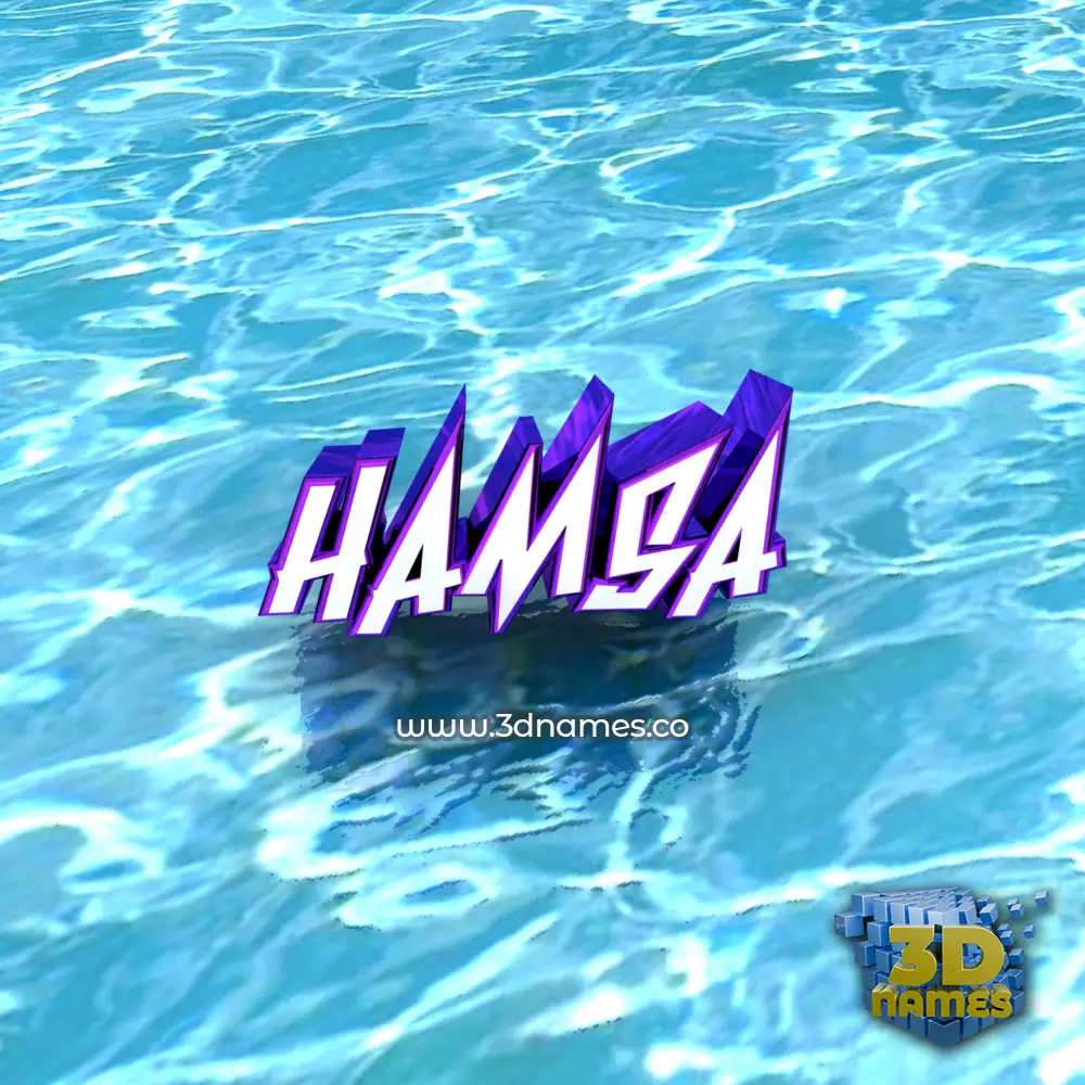 hamsa in Water style - 3D name wallpaper
