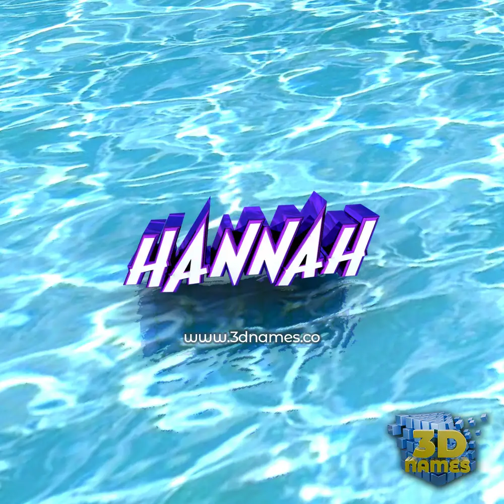 hannah in Water style - 3D name wallpaper