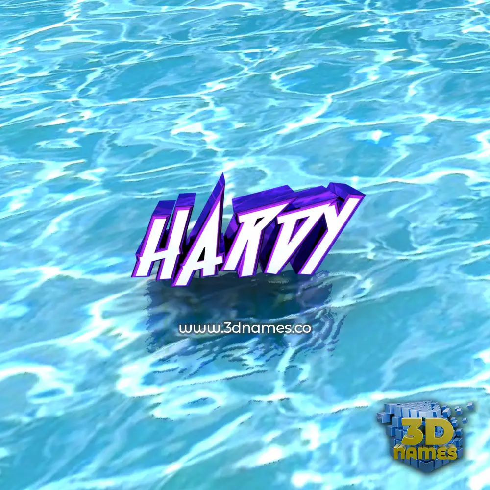 hardy in Water style - 3D name wallpaper