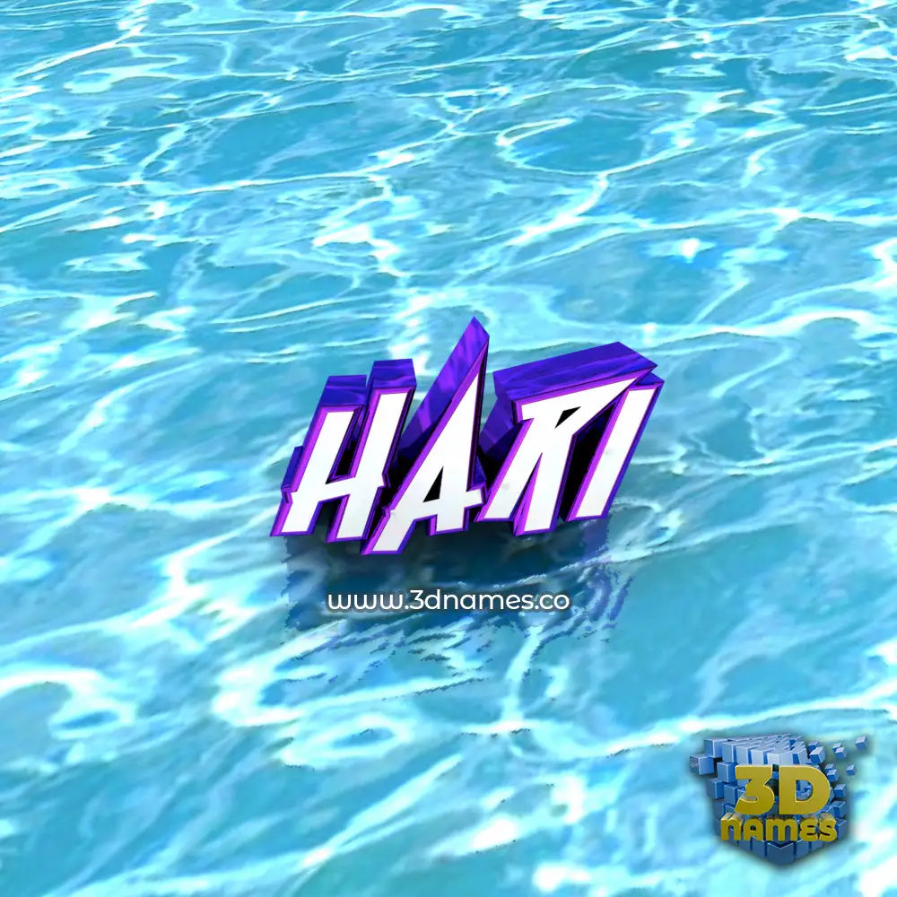 hari in Water style - 3D name wallpaper