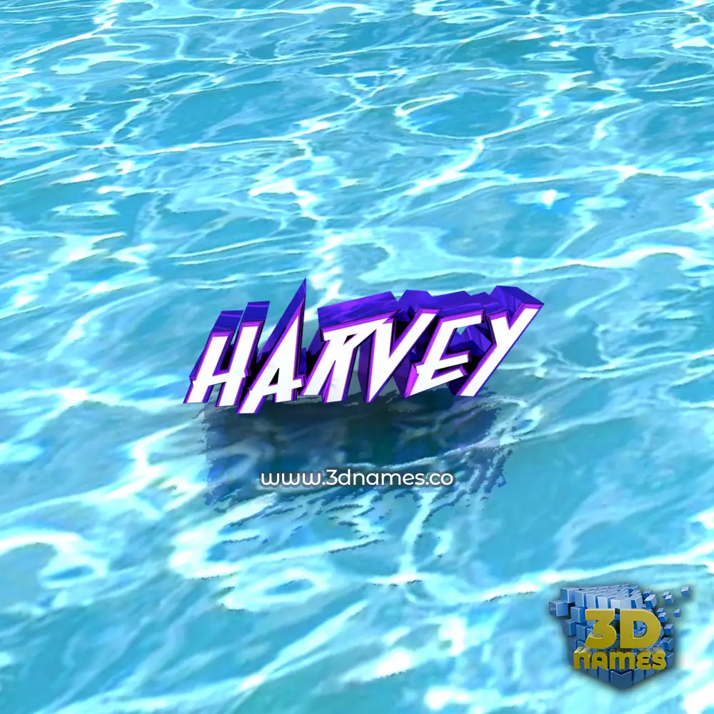harvey in Water style - 3D name wallpaper