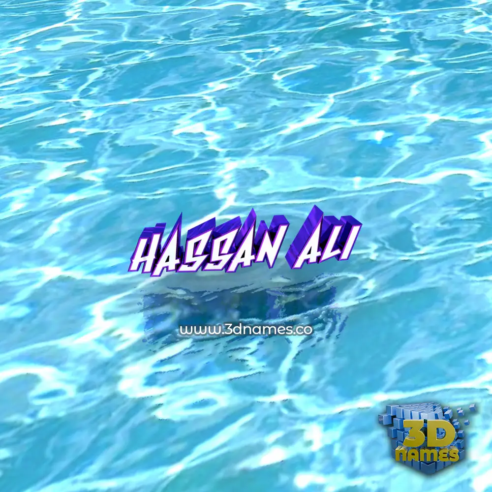 hassan ali in Water style - 3D name wallpaper