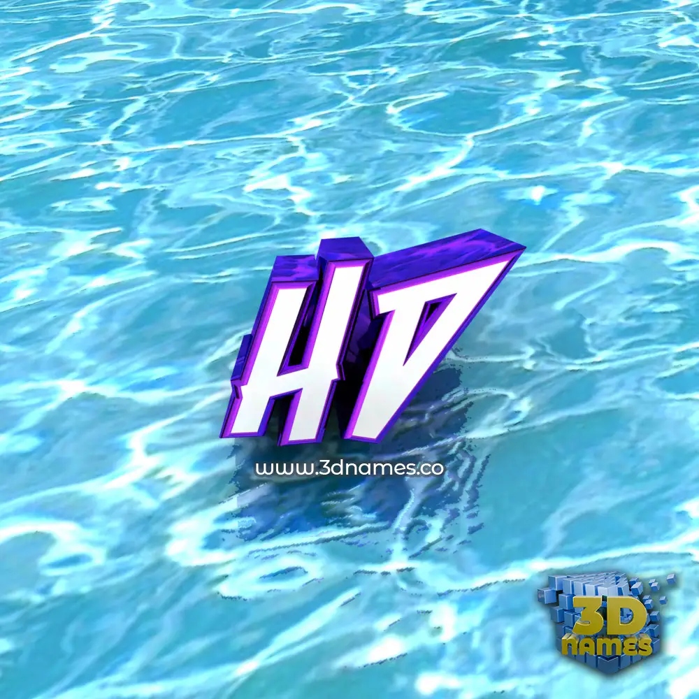 hd in Water style - 3D name wallpaper
