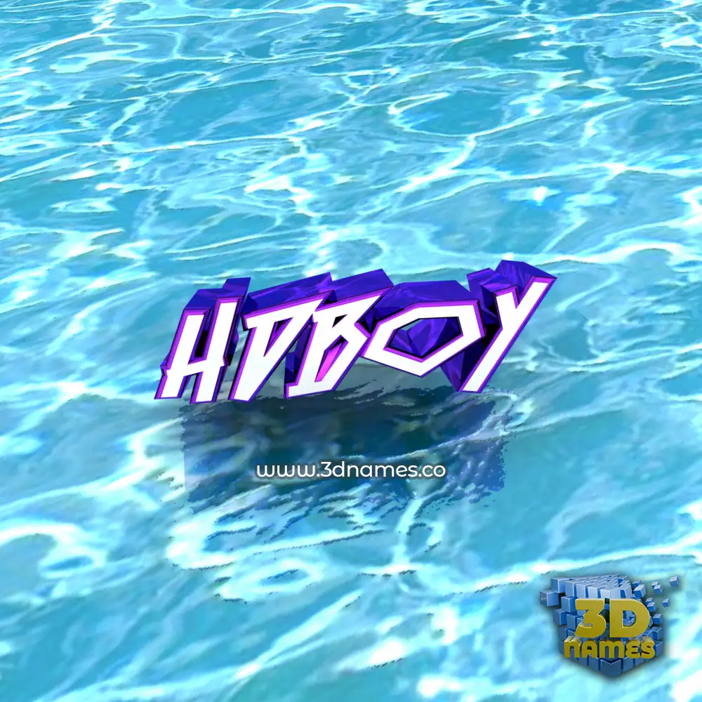 hdboy in Water style - 3D name wallpaper