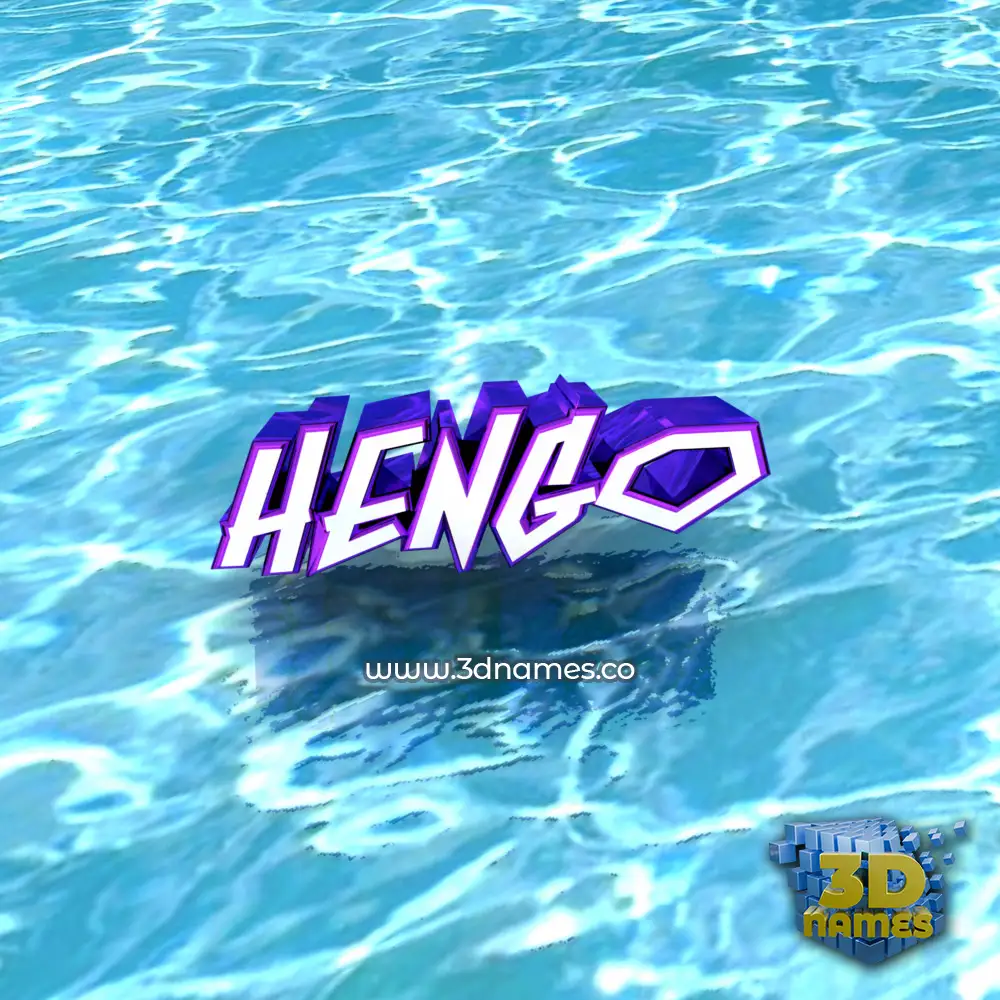 hengo in Water style - 3D name wallpaper