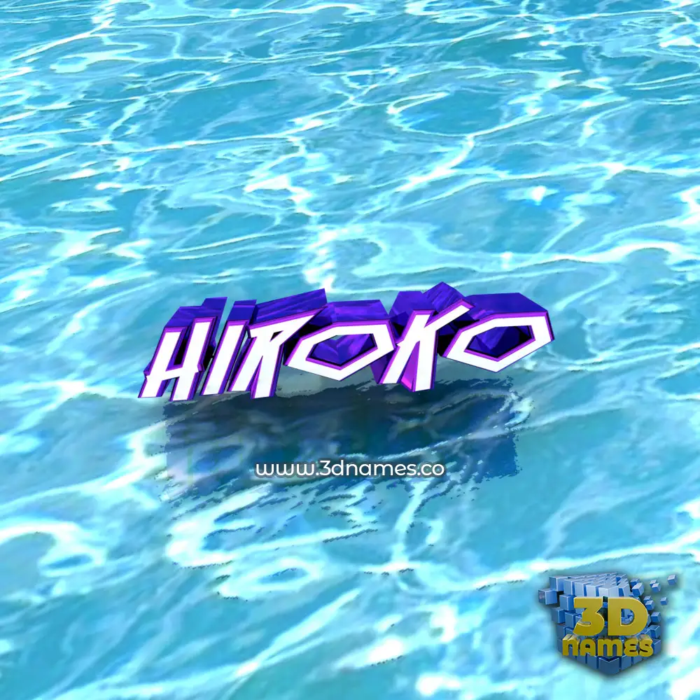 hiroko in Water style - 3D name wallpaper