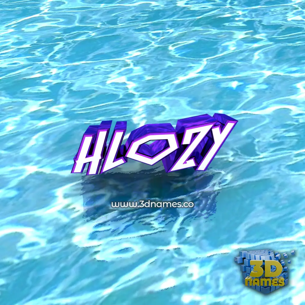 hlozy in Water style - 3D name wallpaper
