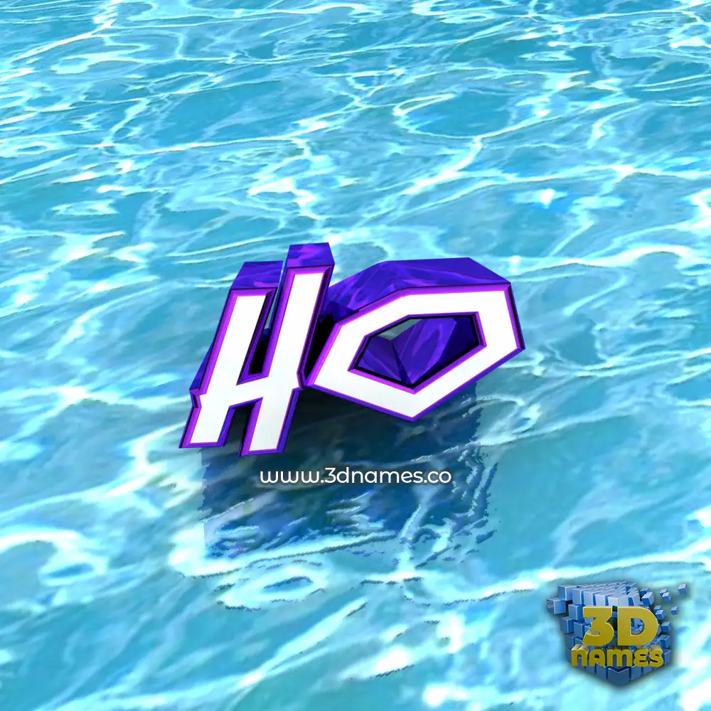 ho in Water style - 3D name wallpaper