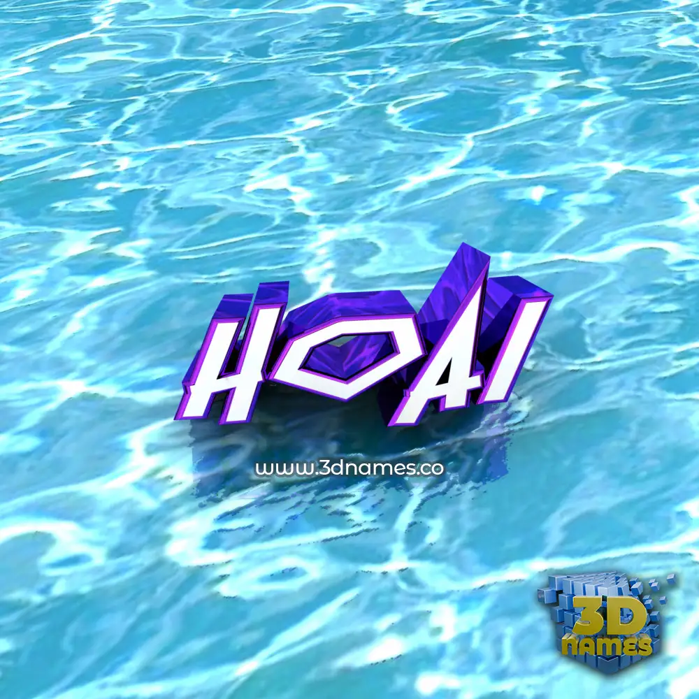 hoai in Water style - 3D name wallpaper