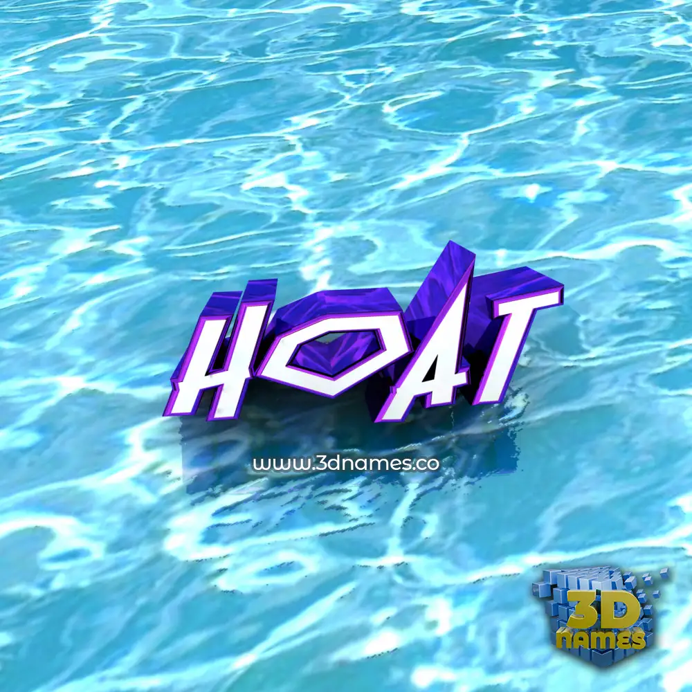 hoat in Water style - 3D name wallpaper