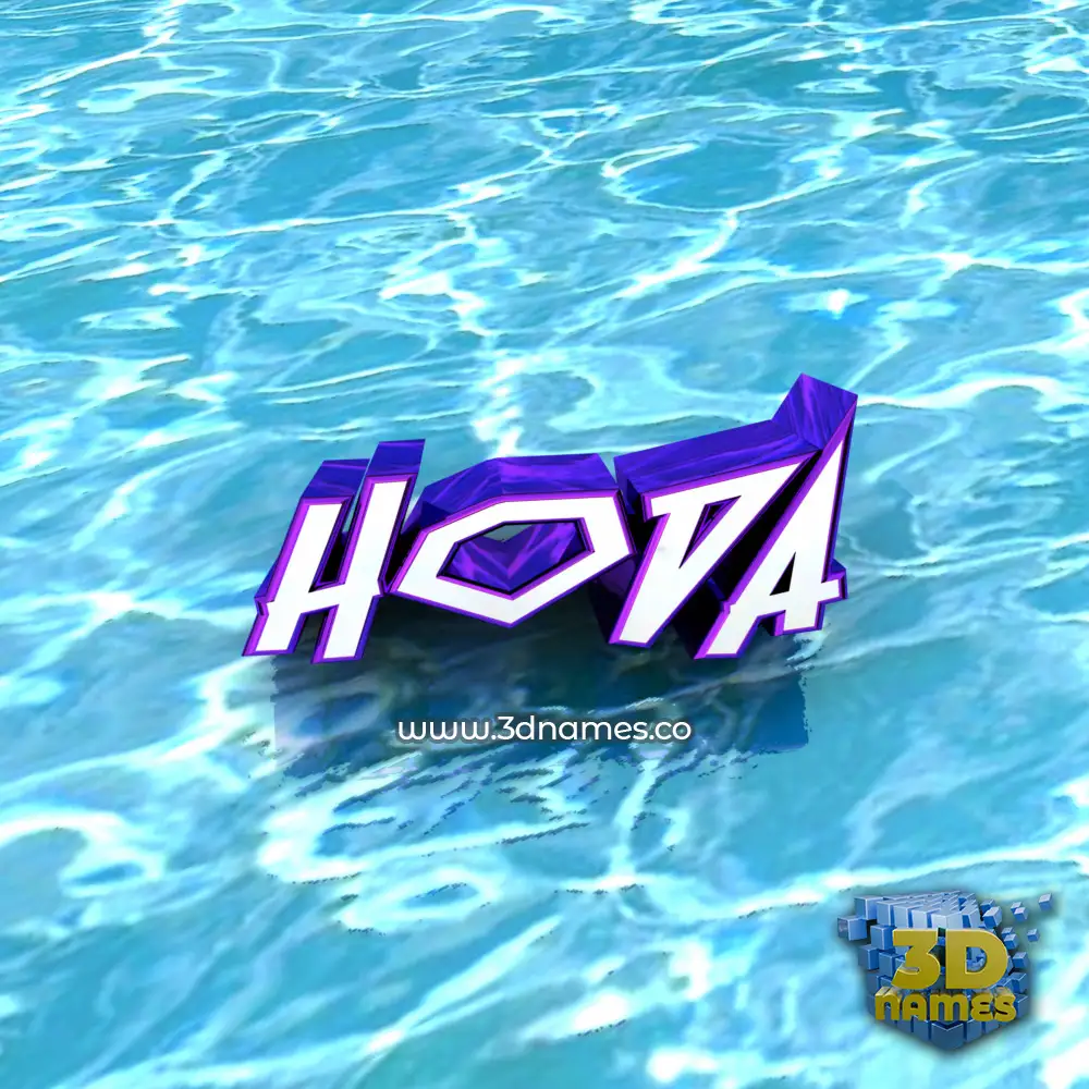 hoda in Water style - 3D name wallpaper