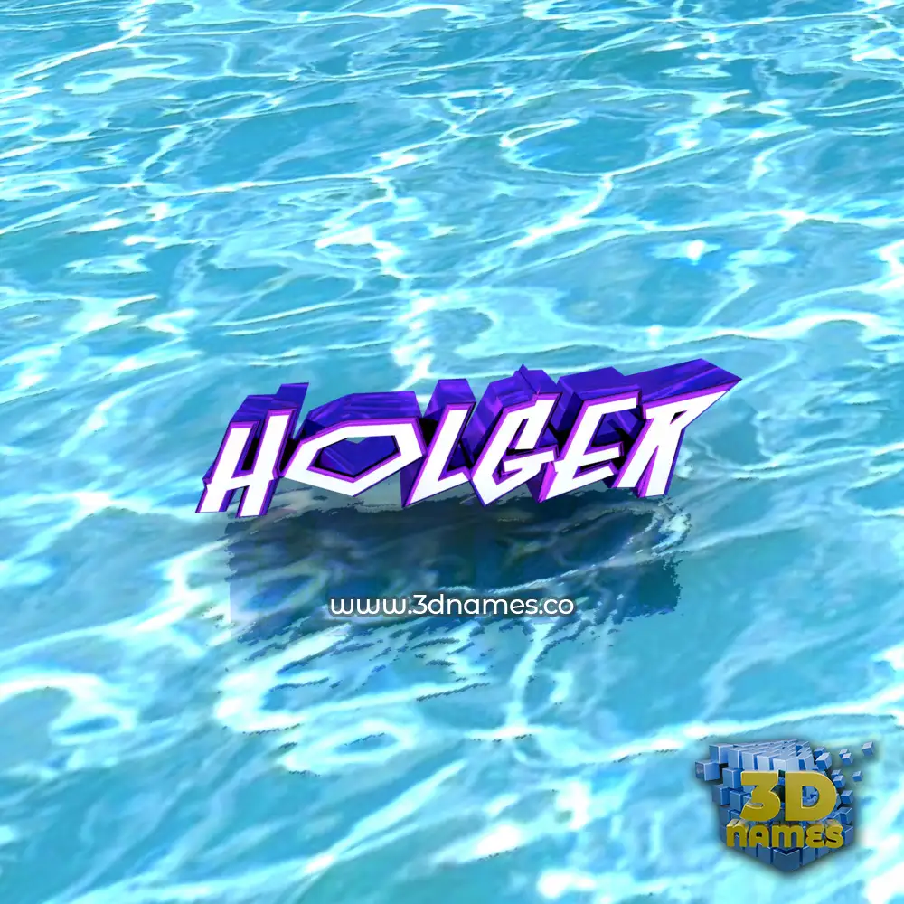 holger in Water style - 3D name wallpaper
