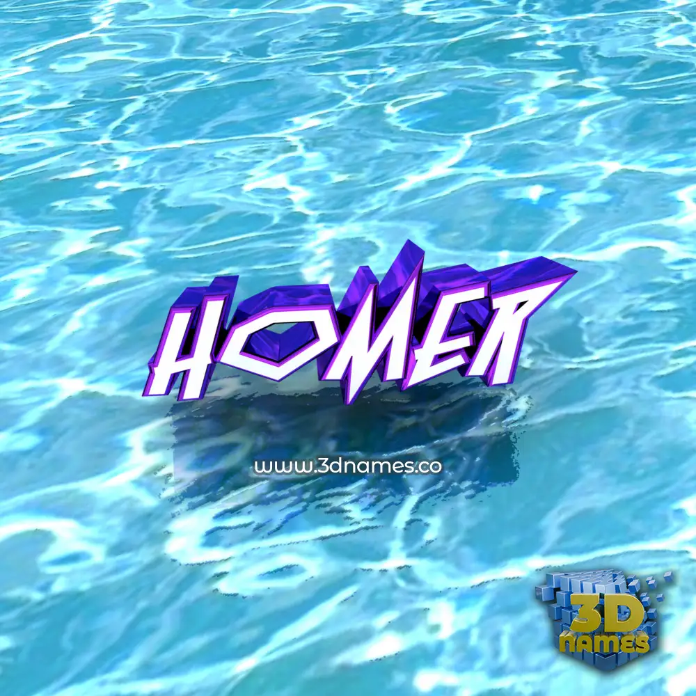homer in Water style - 3D name wallpaper