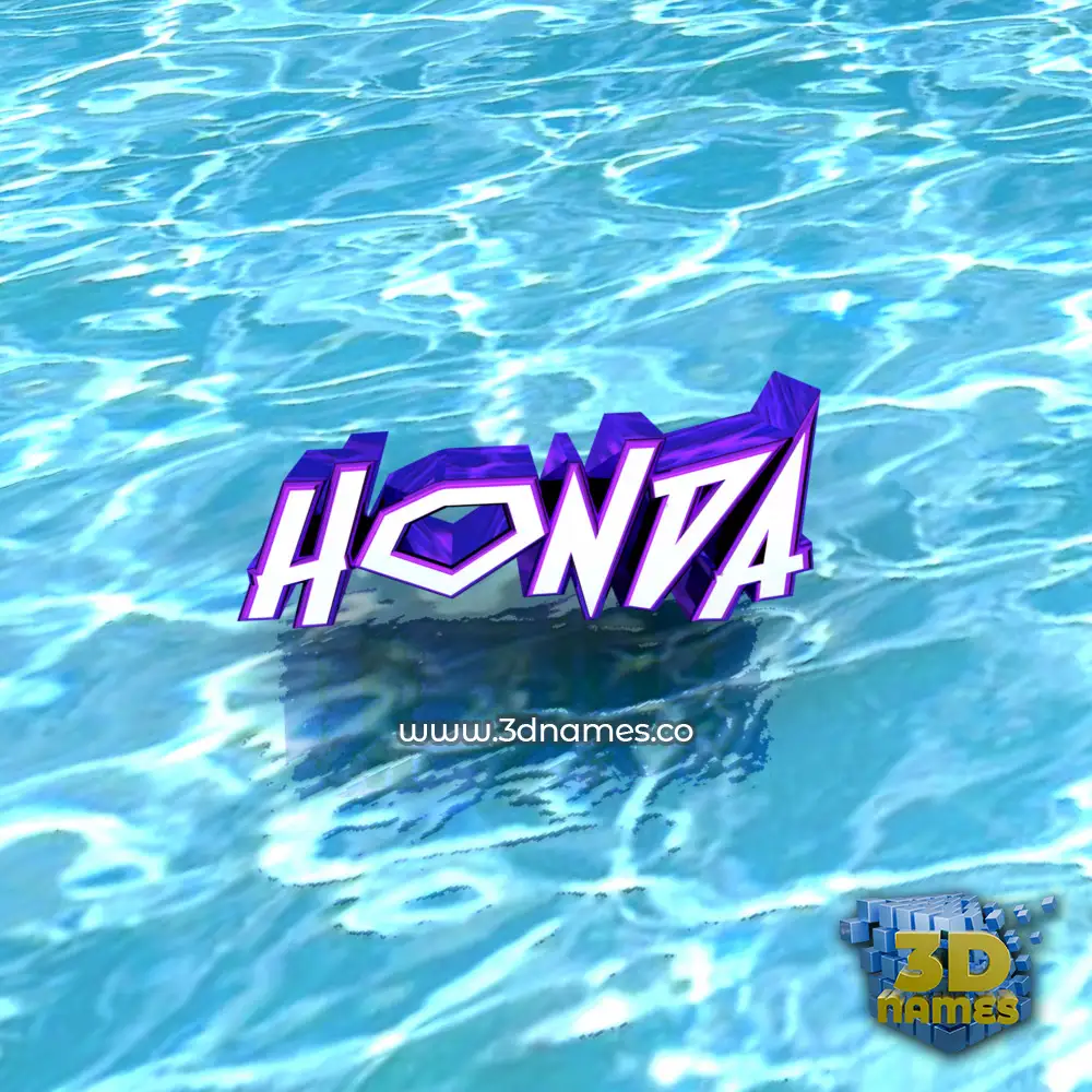 honda in Water style - 3D name wallpaper