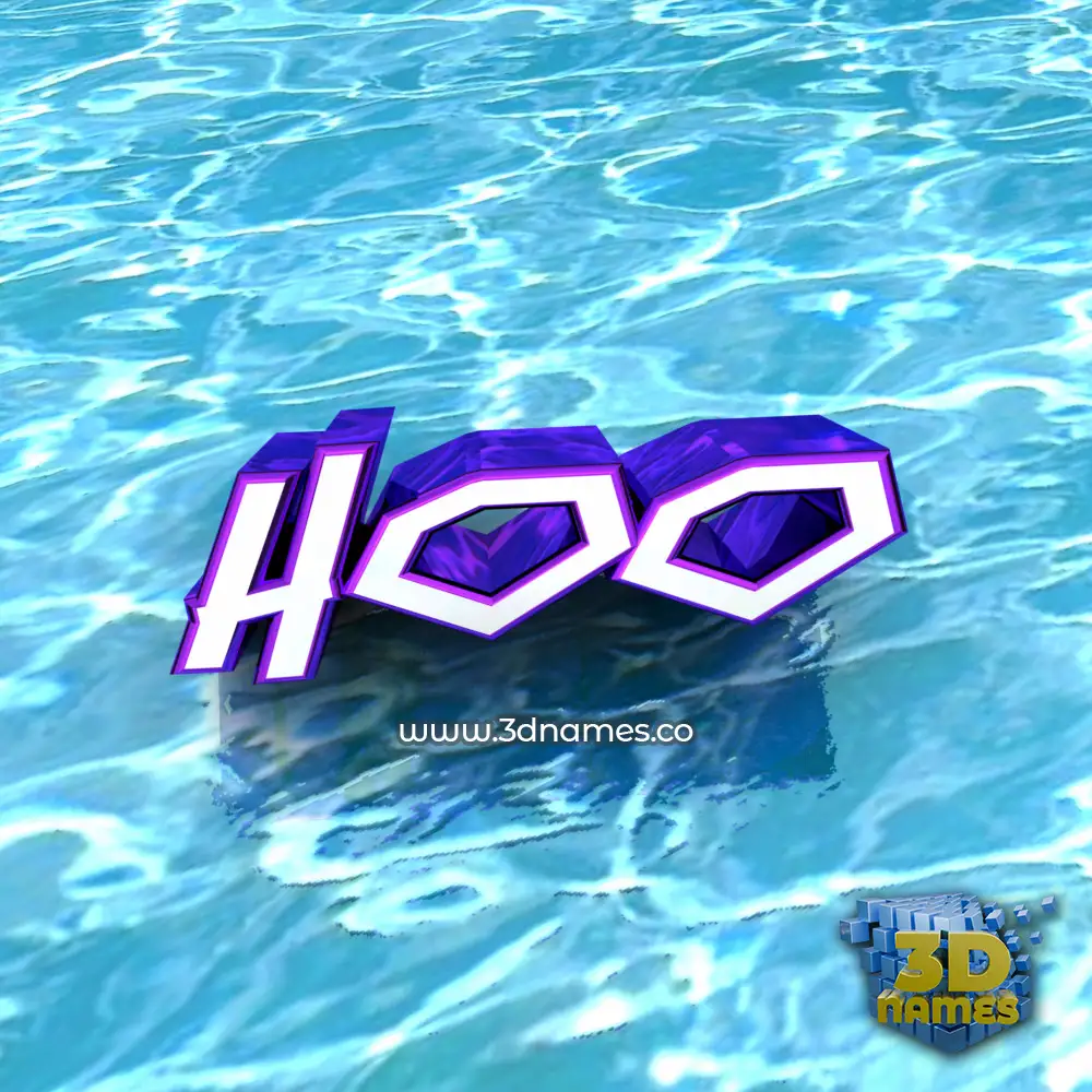 hoo in Water style - 3D name wallpaper