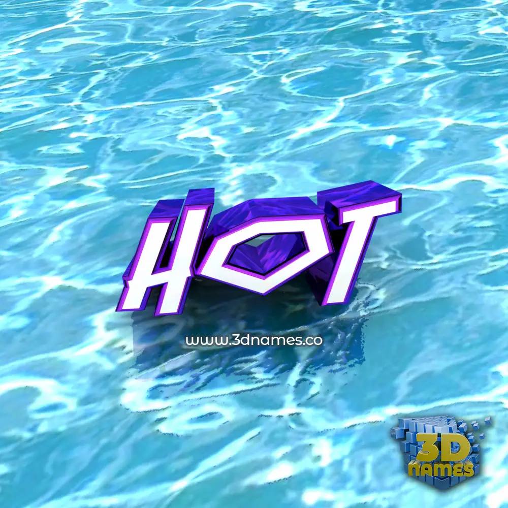 hot in Water style - 3D name wallpaper
