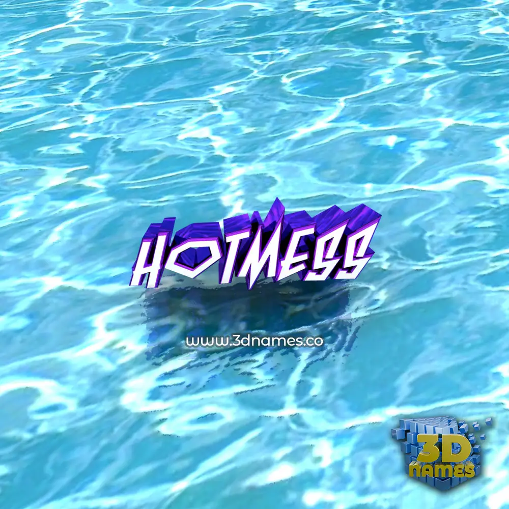 hotmess in Water style - 3D name wallpaper