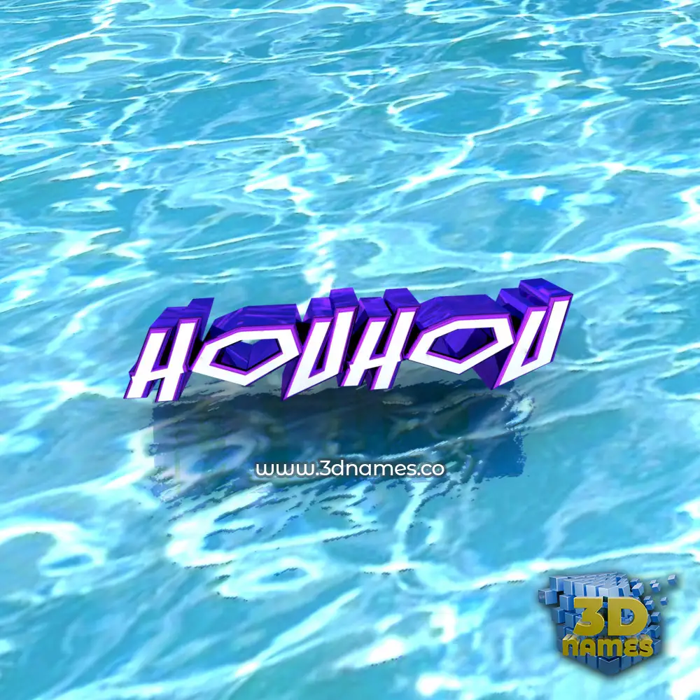 houhou in Water style - 3D name wallpaper